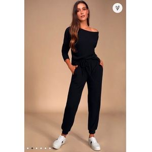 LA Hearts by PacSun Black Ribbed Drawstring Jogger Pants